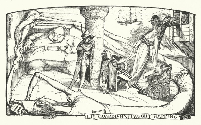 The Guardians Caught Napping (gravura) de Henry Justice Ford