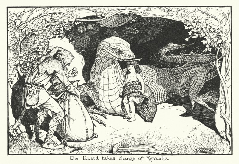 O Lagarto toma conta da Renzolla (gravura) de Henry Justice Ford