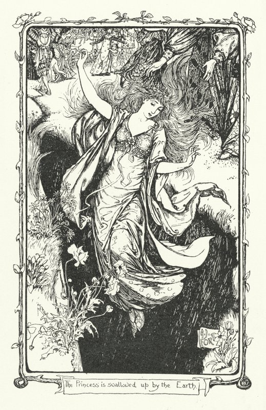 A Princesa é engolida pela Terra (gravura) de Henry Justice Ford