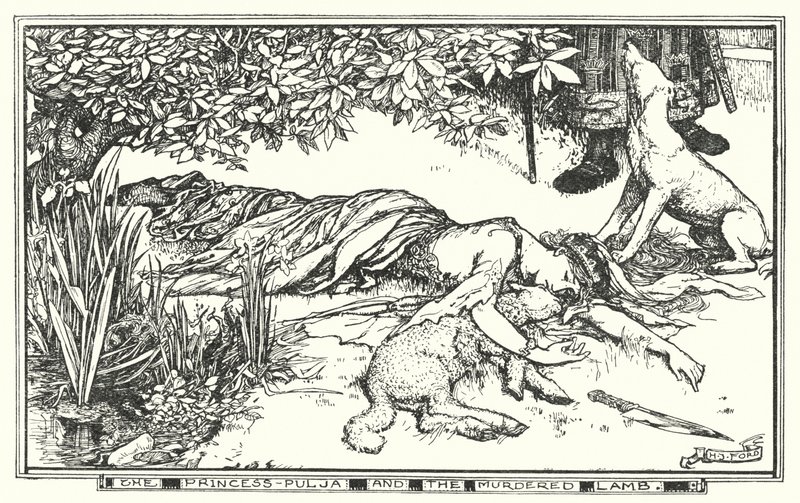 A Princesa Pulja e o cordeiro assassinado (litho) de Henry Justice Ford