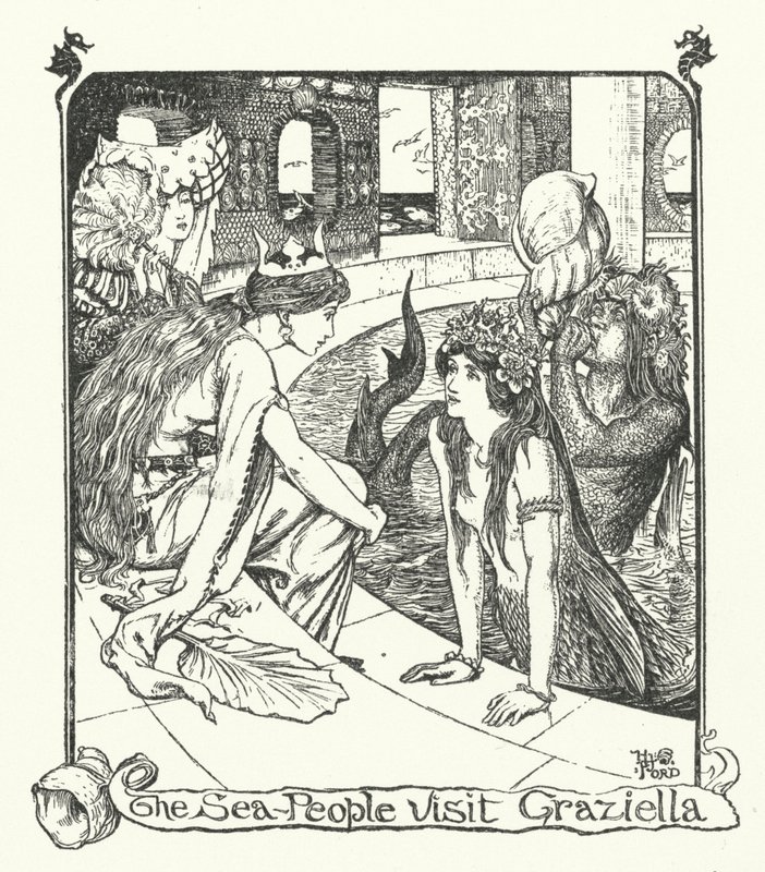As pessoas do mar visitam Graziella (gravura) de Henry Justice Ford