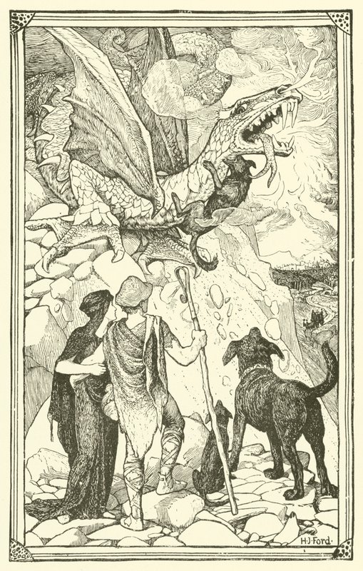 Os Três Cães (gravura) de Henry Justice Ford