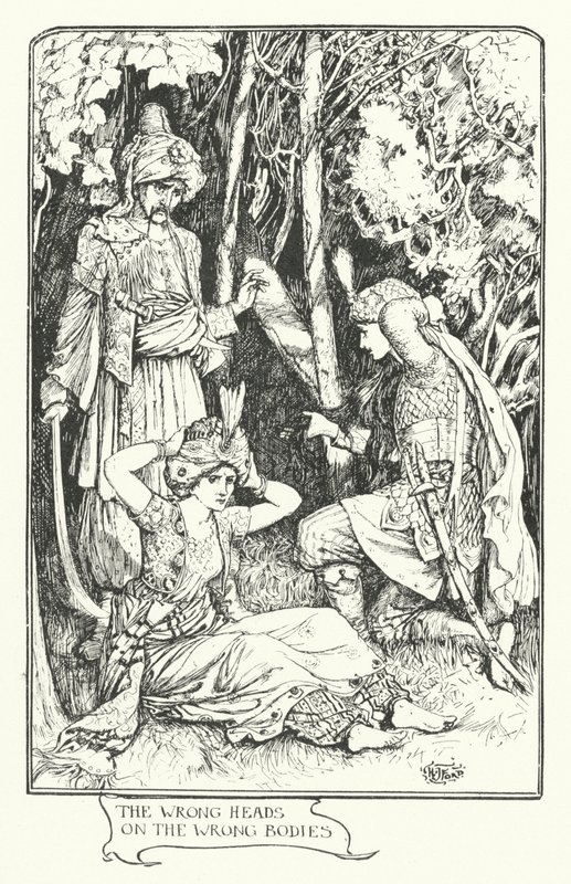As cabeças erradas nos corpos errados (gravura) de Henry Justice Ford