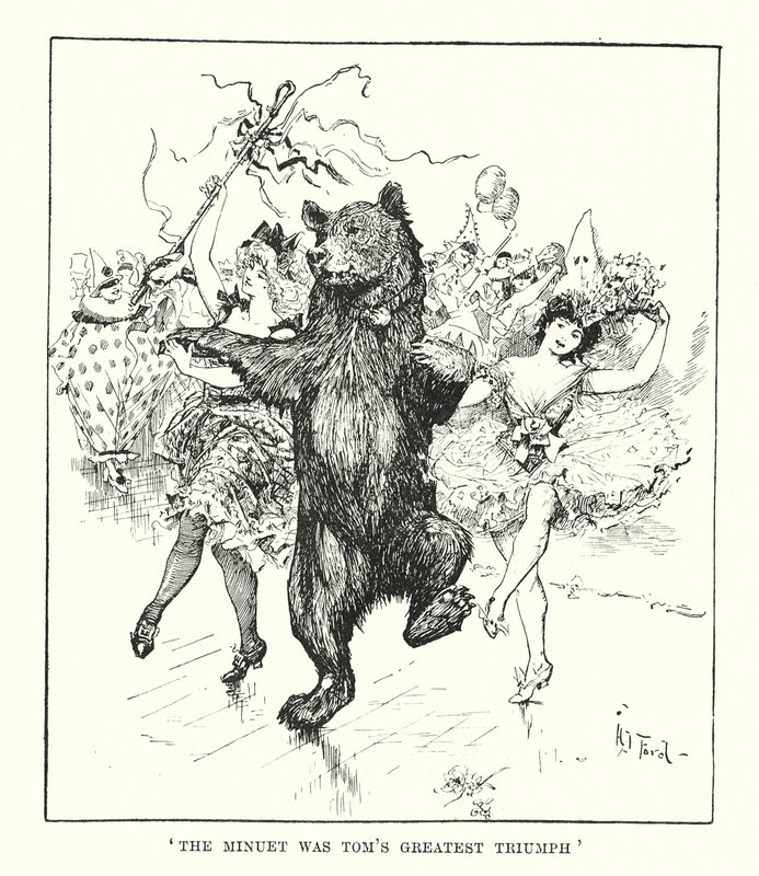 O minueto foi o maior triunfo de Tomás" (gravura) de Henry Justice Ford