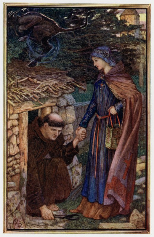 "A mulher sensata faz com que Dunstan deixe seu celular" de Henry Justice Ford