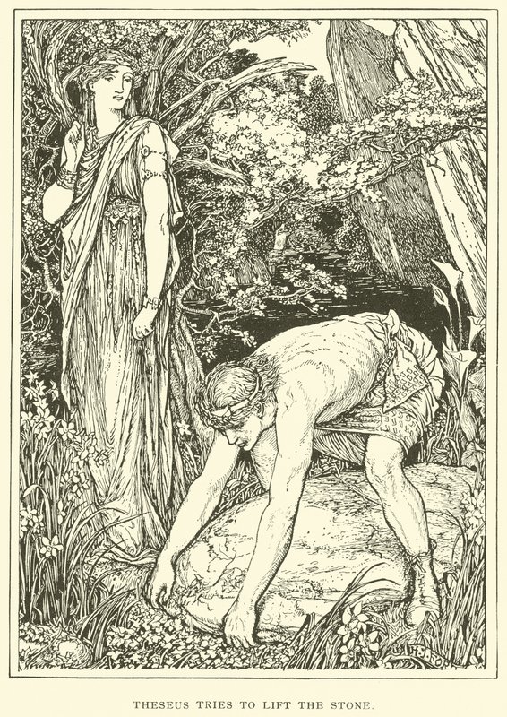Teseu tenta levantar a pedra de Henry Justice Ford