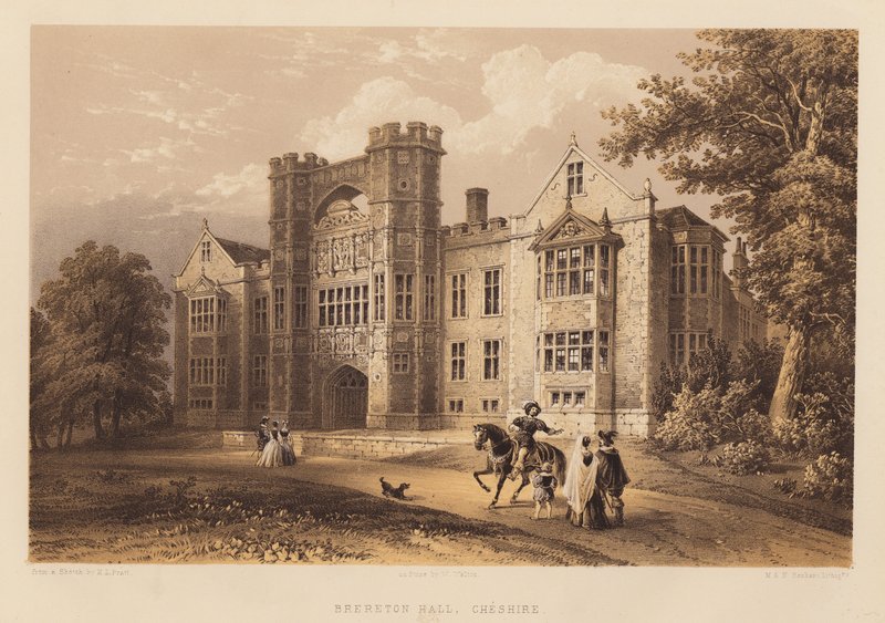 Brereton Hall, Cheshire (água-tinta) de Henry Lark Pratt