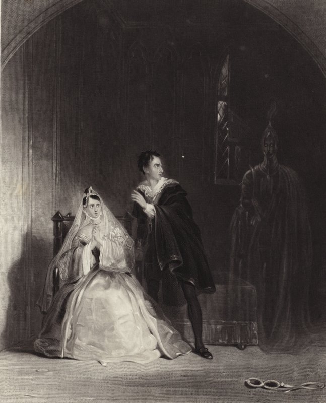 Uma cena de Hamlet de Henry Liverseege