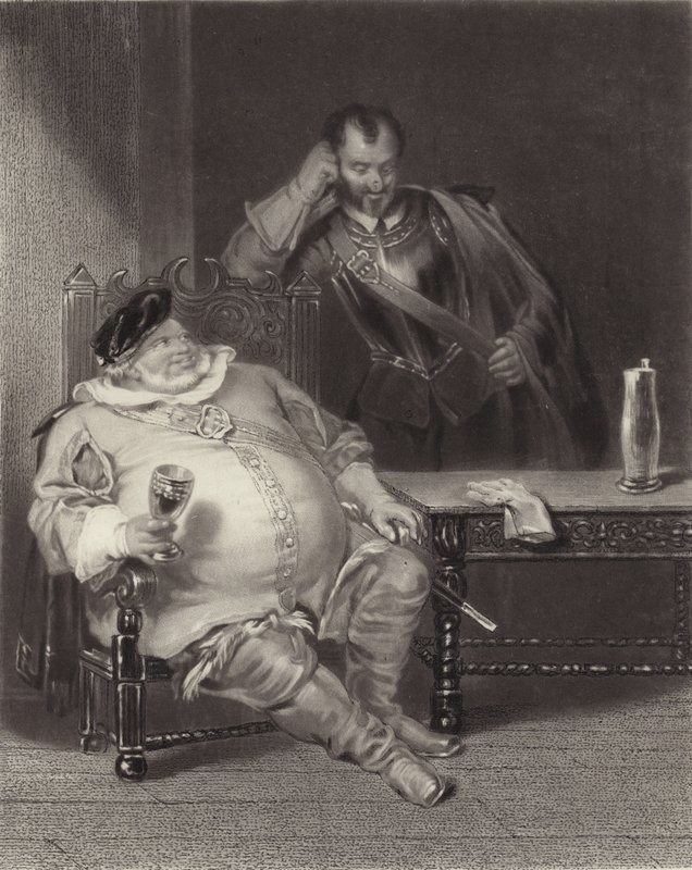 Falstaff e Bardolph de Henry Liverseege