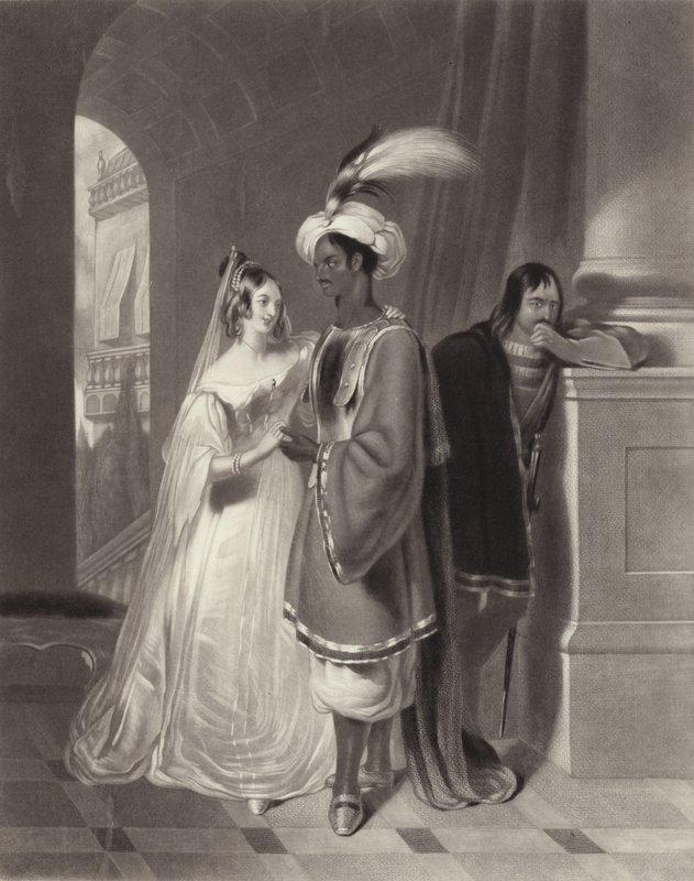 Otelo e Desdêmona de Henry Liverseege
