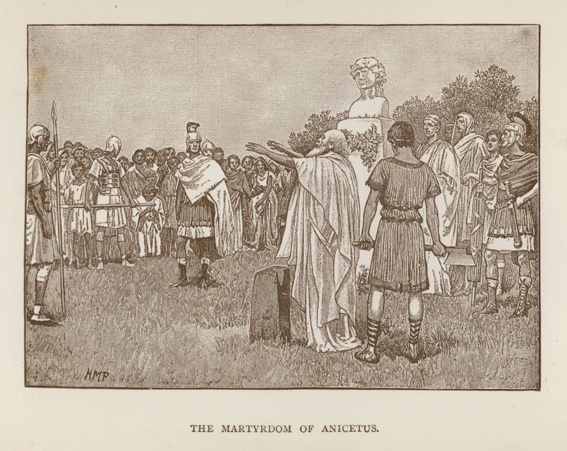 O martírio de Anicetus (litho) de Henry Marriott (after) Paget