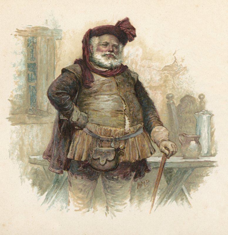 Falstaff de Henrique IV, Parte 1 (cromolito) de Henry Marriott Paget