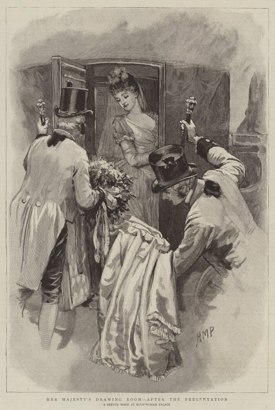 Sala de estar da sua majestade, após a apresentação de Henry Marriott Paget