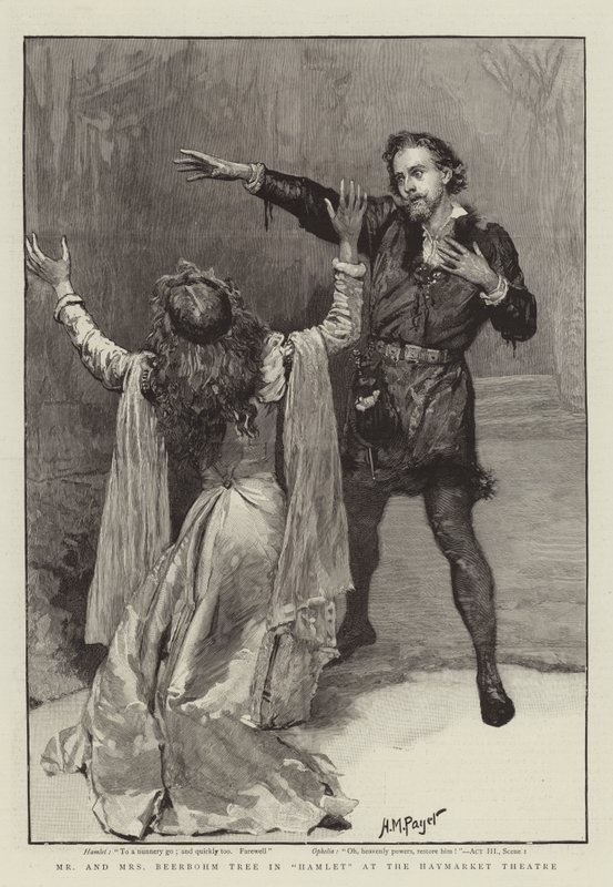 Sr. e Sra. Beerbohm Tree em Hamlet no Teatro Haymarket de Henry Marriott Paget