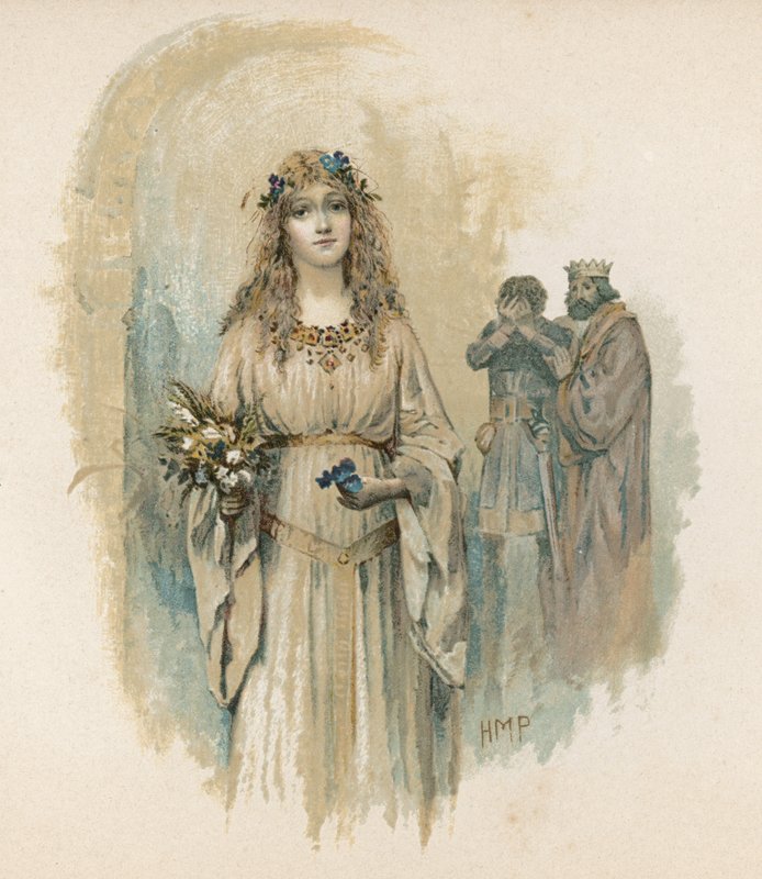 Ophelia from Hamlet (cromolitho) de Henry Marriott Paget