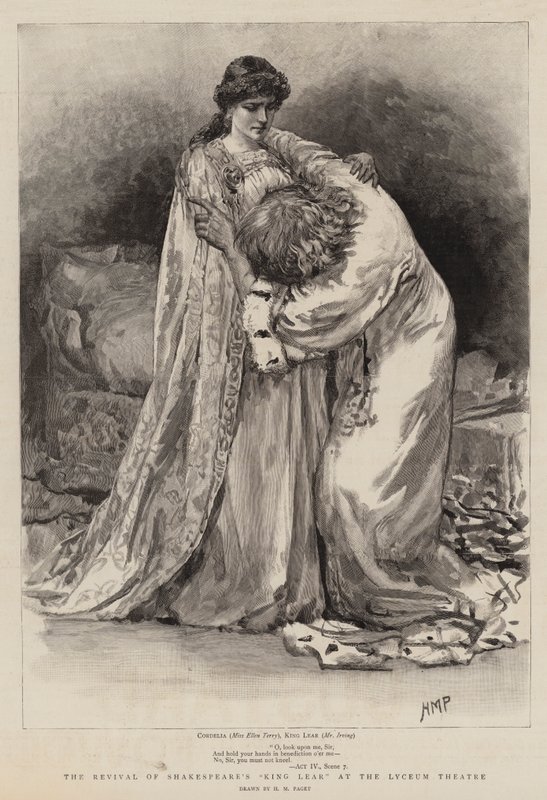 O renascimento do rei Lear de Shakespeare no Lyceum Theatre de Henry Marriott Paget