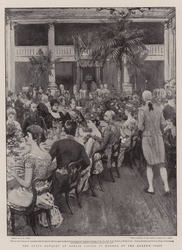 O Banquete Estadual no Castelo de Dublin em Honra da Visita da Rainha de Henry Marriott Paget