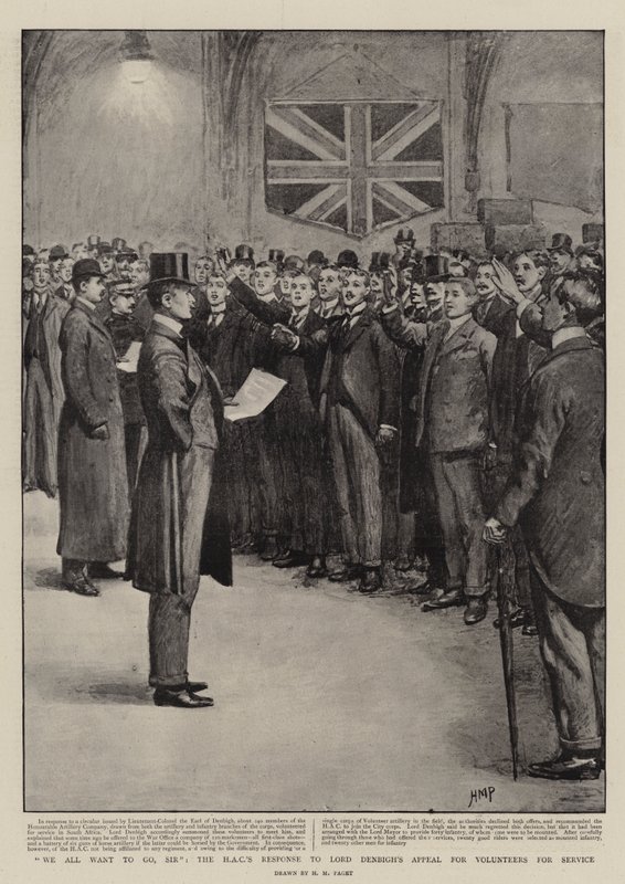 Todos nós queremos ir, Senhor, a Resposta do HAC ao Apelo de Lord Denbigh por Voluntários pelo Serviço de Henry Marriott Paget