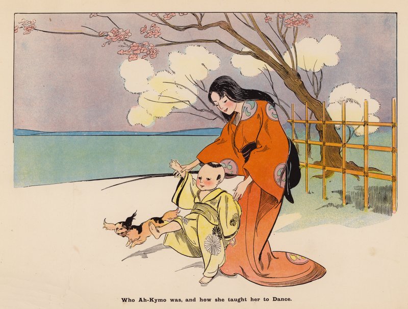 Ilustração para As Aventuras de uma Boneca Japonesa (litografia a cores) de Henry Mayer
