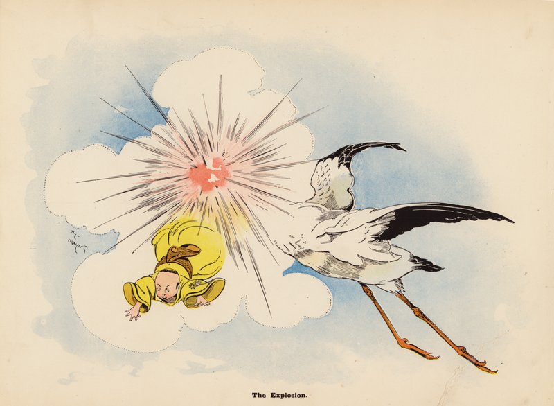 Ilustração para As Aventuras de uma Boneca Japonesa (litografia a cores) de Henry Mayer