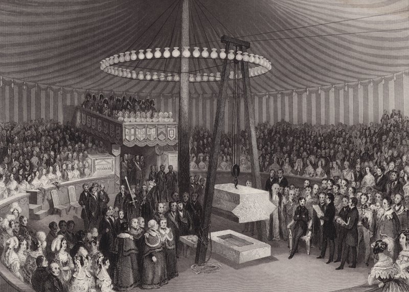 Cerimónia de lançamento da primeira pedra do Novo Royal Exchange de Albert, Prince Consort, City of London de Henry Melville