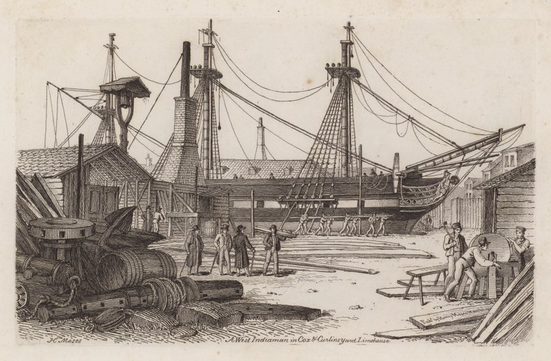 Um indiano da Índia em Cox e Curlins Yard, Limehouse de Henry Moses