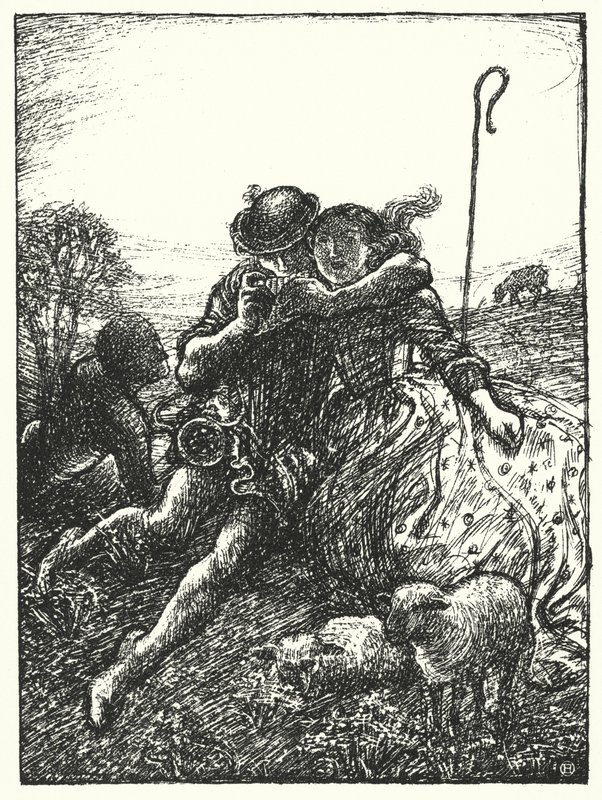 Canção de Shakespeare: "When shepherds pipe on oaten straws" (litho) de Henry Ospovat