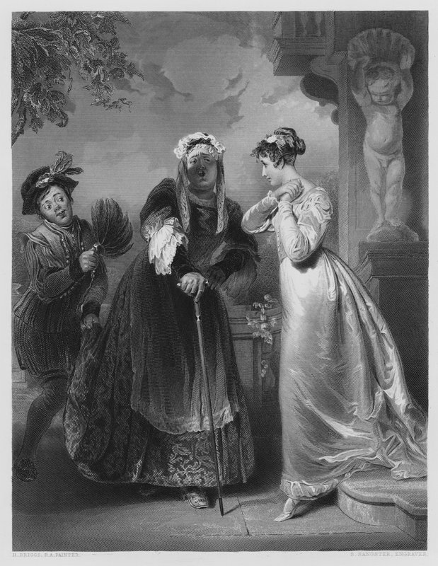Julieta e a Enfermeira, da foto na Galeria Vernon (gravura) de Henry Perronet (after) Briggs