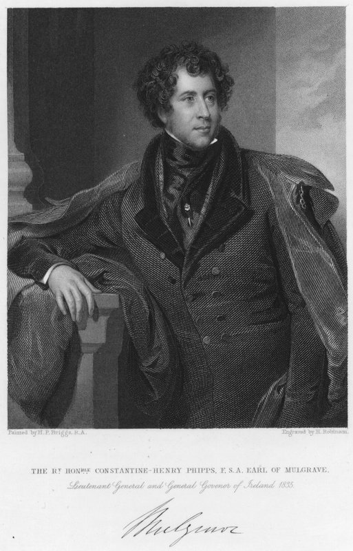 A Honorável Constantina-Henry Phipps, F S A, Conde de Mulgrave, Tenente-General e Governador Geral da Irlanda de Henry Perronet (after) Briggs