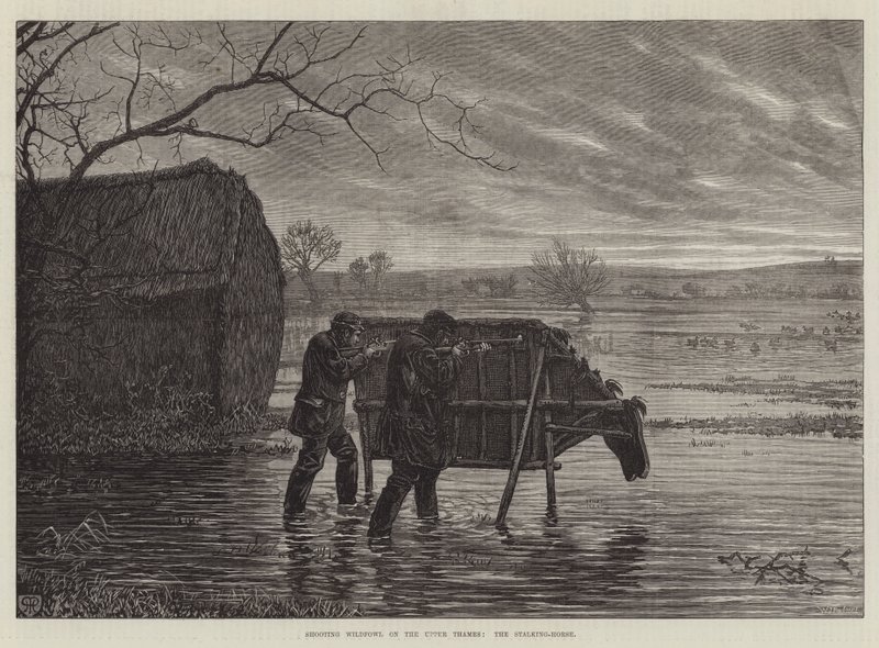 Tiro de aves selvagens no Alto Tâmisa, o cavalo-espreitador de Henry Robert Robertson