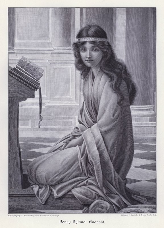 Oração (gravura) de Henry Ryland