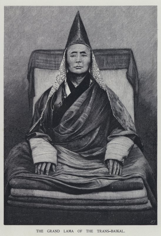 O Grande Lama do Trans-Baikal (litho) de Henry Sandham