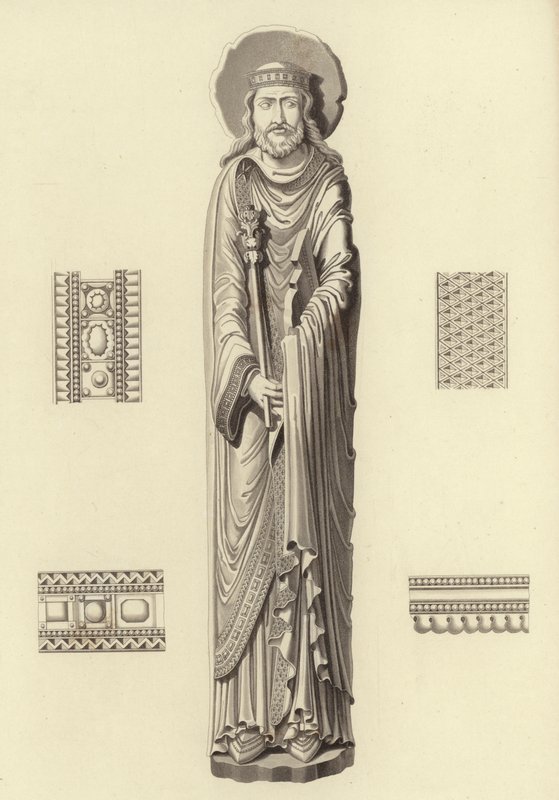 Clovis I, cerca de 1100, da Igreja de Notre Dame De Corbeil de Henry Shaw