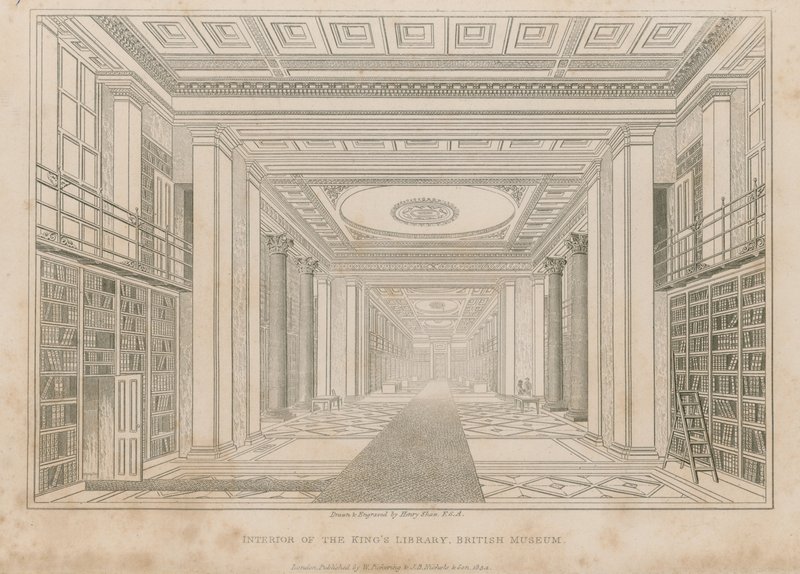 Interior da Biblioteca do Rei, Museu Britânico de Henry Shaw