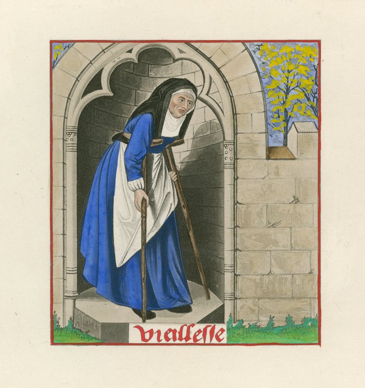 Velhice, do romance da rosa, c 1480 de Henry Shaw