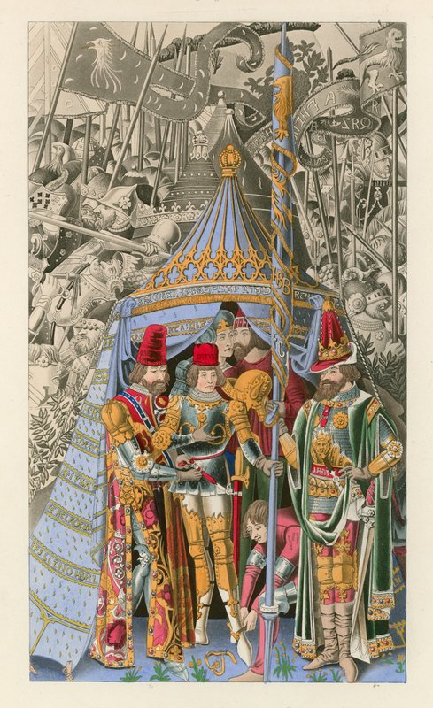 Pirro Recebendo a Honra da Cavalaria, início do século XV de Henry Shaw