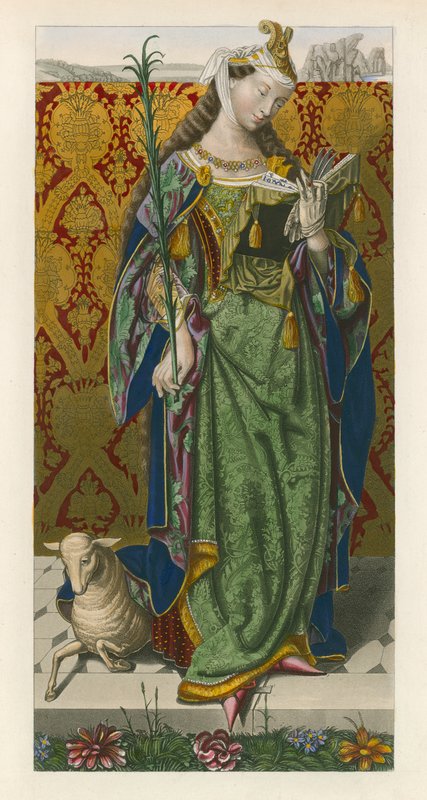 Saint Agnes, c 1520, de uma foto de Lucas van Leyden de Henry Shaw