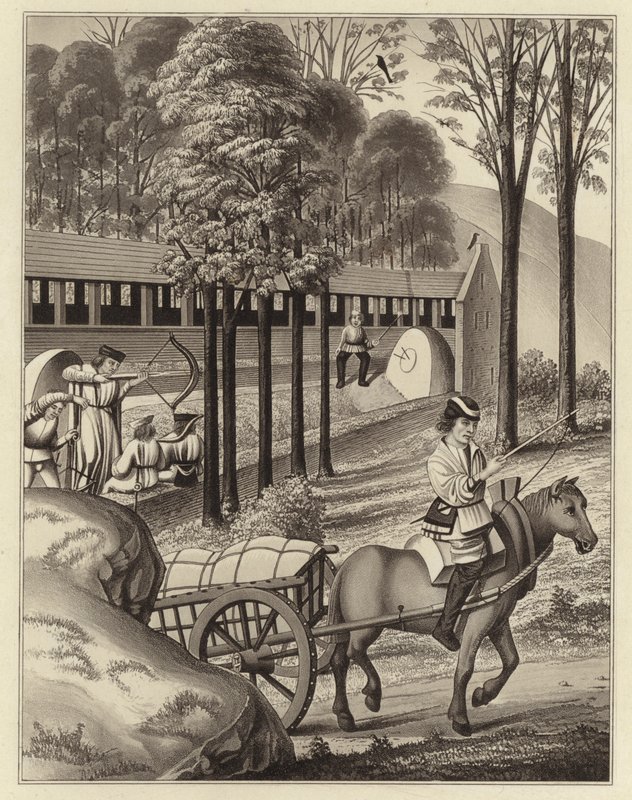 Atirando na bunda, data 1496 de Henry Shaw
