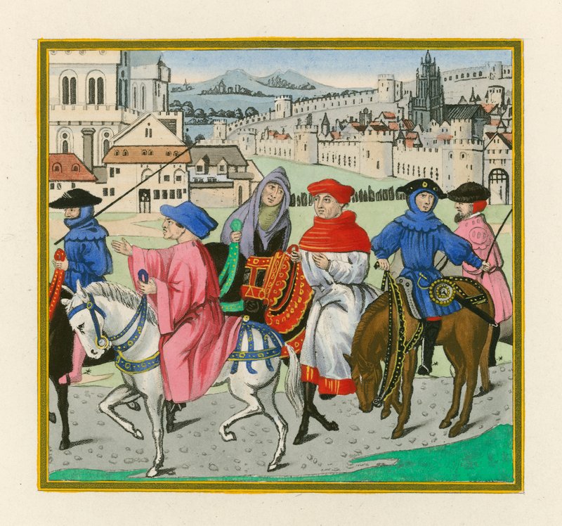 A peregrinação de Canterbury, final do século XV de Henry Shaw