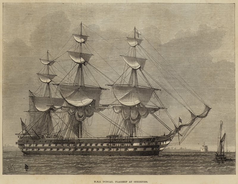 HMS Duncan, Flagship na Sheerness de Henry Spernon Tozer
