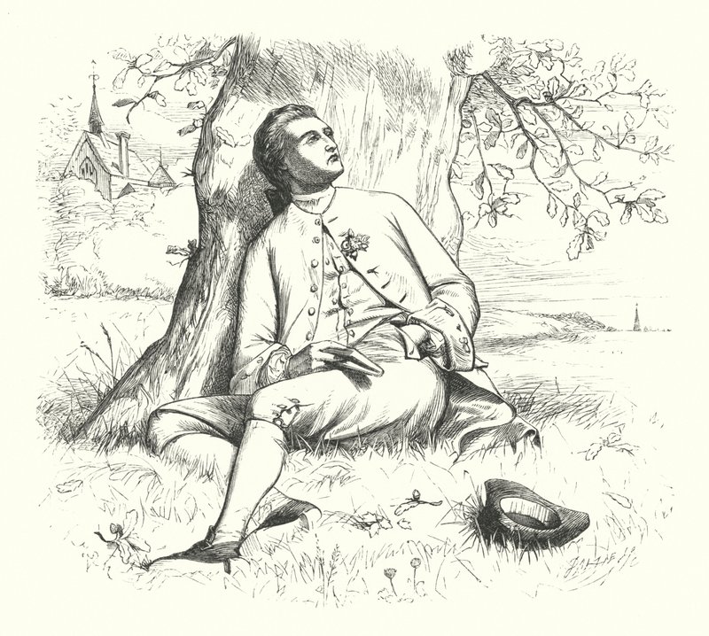 O Ateu e a Bolota (gravura) de Henry Stacey (after) Marks