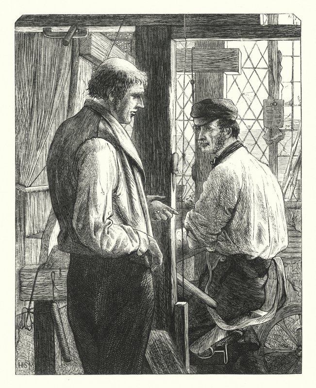 Os Dois Tecelões (gravura) de Henry Stacey (after) Marks
