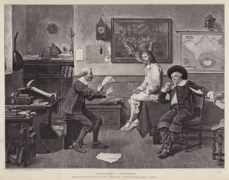 Ouvintes pouco dispostos (litho) de Henry Stacey (after) Marks