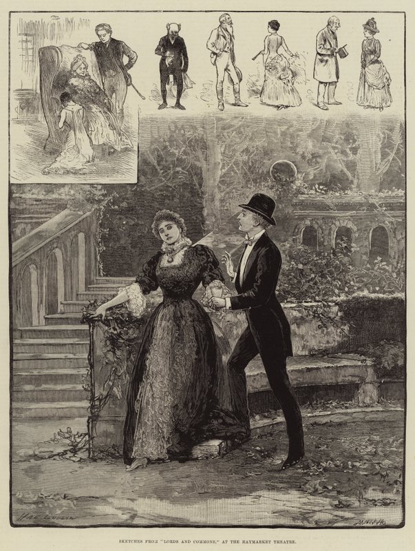 Esboços de Lords e Commons, no Haymarket Theatre de Henry Stephen Ludlow
