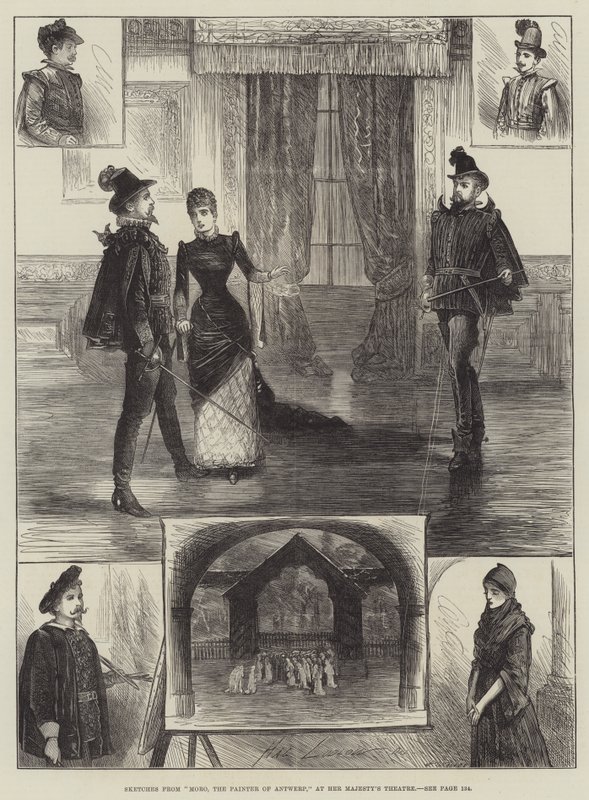 Esboços de Moro, o pintor de Antuérpia, no teatro de Sua Majestade de Henry Stephen Ludlow
