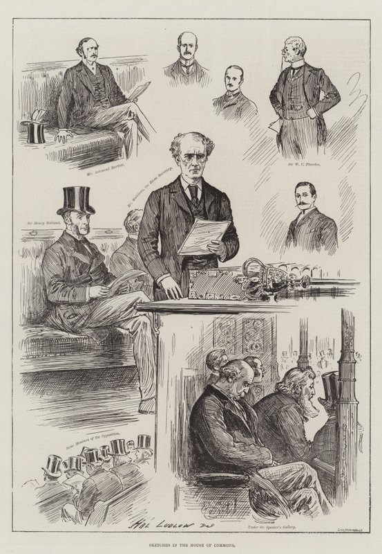 Esboços na Câmara dos Comuns de Henry Stephen Ludlow