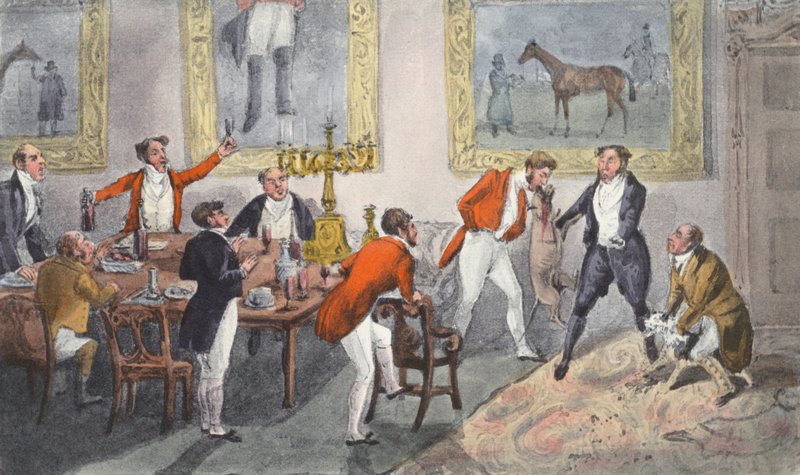 O sangue e o bull-dog (litografia) de Henry Thomas (after) Alken