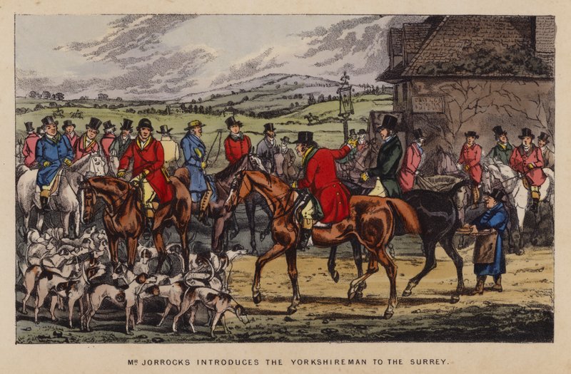 Ilustração para Jorrocks Jaunts e Jollities (cor litho) de Henry Thomas (after) Alken