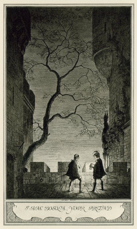 A Duquesa de Malfi, de John Webster: Eu sou Bosola, seu Amigo (litho) de Henry Weston Keen