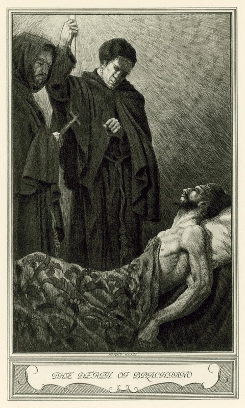 The White Devil, de John Webster: A Morte de Brachiano (litho) de Henry Weston Keen